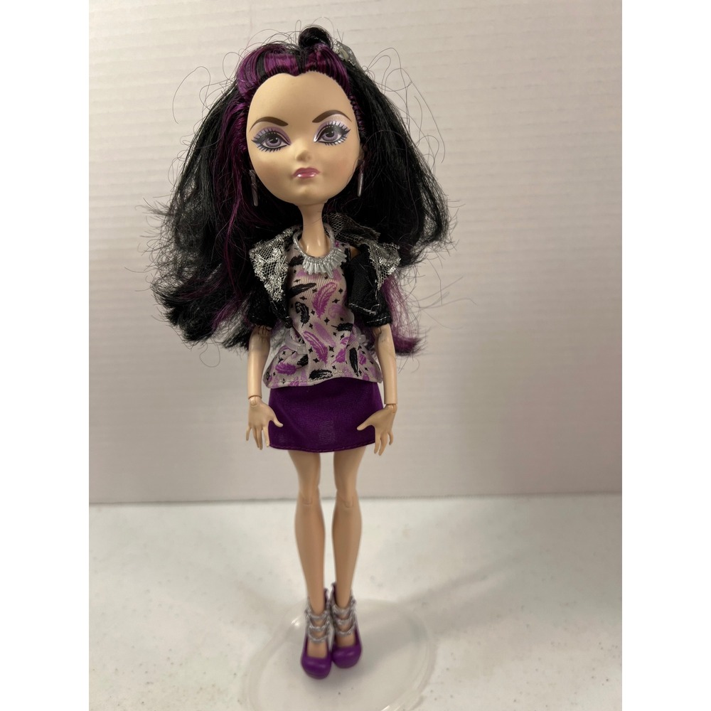 Ever After High Raven Queen Doll Purple Black Hair Silver Accents 11 Inch